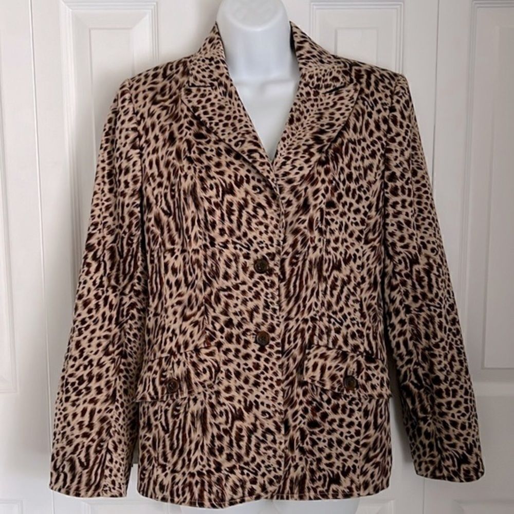 Guillaume Tan/Brown Print‎ Blazer Size Small NWT